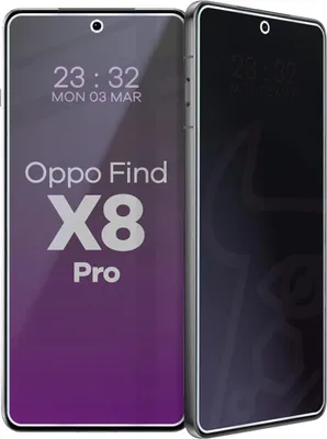 Produktbild von Hybridglas mit Privatschutzfilter für Oppo Find X8 Pro, Bizon Glass Mule Shadow, Matt