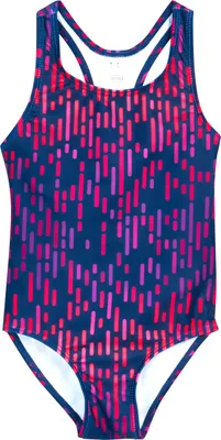 Produktbild von Playshoes Mädchen Schwimmanzug Badeanzug, Marine Allover, 110/116 cm