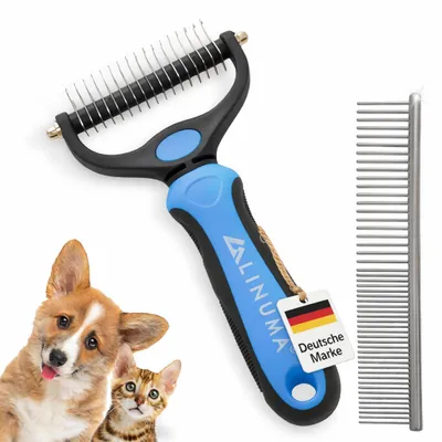 Immagine prodotto di Spazzola per sottopelo LINUMA®, spazzola per pelo di cane, spazzola per sottopelo gatto, spazzole per cani, spazzola per gatti a pelo lungo, pettine per sottopelo cane, spazzola per gatti, spazzola per cani,