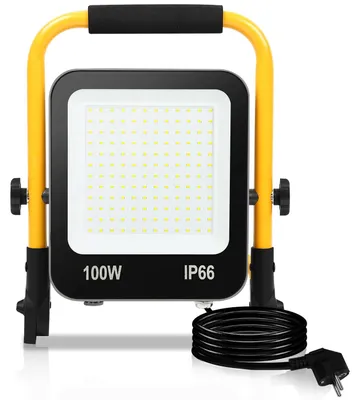Productafbeelding van LED Bouwlamp 100W met Stekker en Waterdichte Kabel