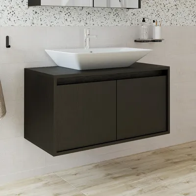Immagine prodotto di Roomart ATLANTIC-85 Mobile da bagno a base, larghezza 85 cm, rovere nero