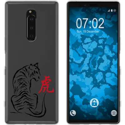 Produktbild von PhoneNatic Case kompatibel mit Sony Xperia 1 Silikon-Hülle Tierkreis Chinesisch M3
