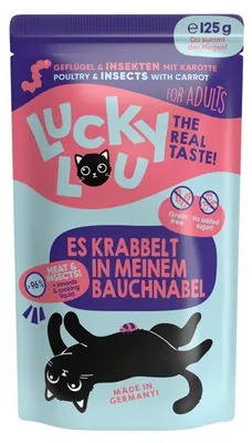 Produktbild von Lucky Lou Lifestage Adult Geflügel & Insekten 16x 125 g