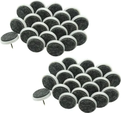 Produktbild von Hochwertige Filzgleiter mit Nagel Schwarz 40 Stück – Optimaler Möbelschutz für alle Böden, Ø 20mm