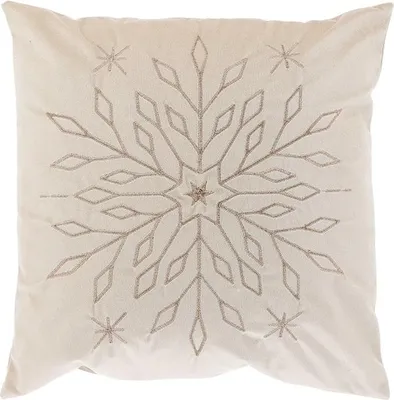 Produktbild von Unique Living - Dekokissen Schneeflocke - 45x45cm - Weiß