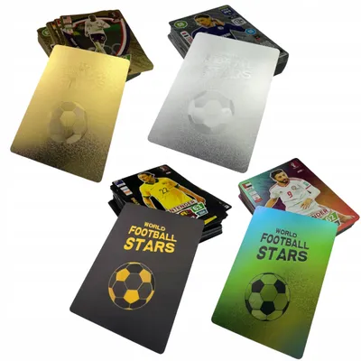 Produktbild von Set of football cards – 220 pieces: black, silver, gold and collector’s edition
