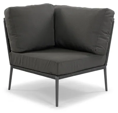 Produktbild von Musterring Ibiza Eckmodul schwarz/grau Aluminium 85x85x75 cm