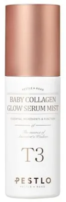 Productafbeelding van Pestelo, T3 Baby Collagen Glow Serum Mist, Hydraterende serum mist, te gebruiken voor en na het aanbrengen van make-up, spray voor het gezicht, 50 ml