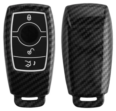 Produktbild von kwmobile Autoschlüssel Hülle kompatibel mit Mercedes Benz Smart Key Autoschlüssel (nur Keyless) - Hardcover Schutzhülle Schlüsselhülle Cover in