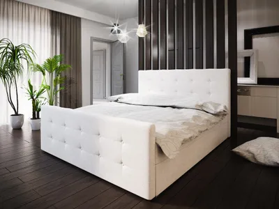 Obrázek produktu pro Boxspringová manželská postel VASILISA 1 - 200x200, béžová