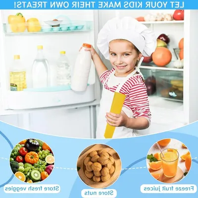 Bunte Silikon-Eisformen - Wiederverwendbare Eiswürfel mit Deckel, Reinigungsbürste und Trichter - Machen Sie Ihre eigenen