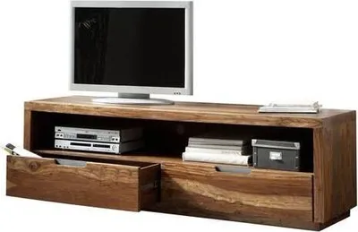 Image de MASSIVMOEBEL24 | Meuble TV 180x50 Palissandre laqué Noisette DUKE #114