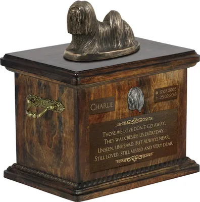 Produktbild von Lhasa Apso, Lhasaterrier, Löwenhund - Eine Urne für die Asche eines Hundes, eine Urne mit einer Statue, eine personalisierte Hundeurne von der Marke Art-Dog.