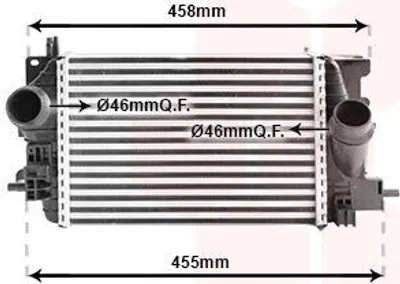 Produktbild von VAN WEZEL 37004575 Ladeluftkühler LLK für OPEL Meriva B (S10) Turbo Intercooler