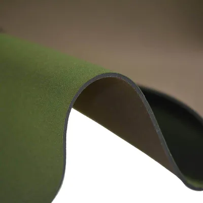 Stretch Stoff Neoprenstoff dunkelbraun-olivgrün