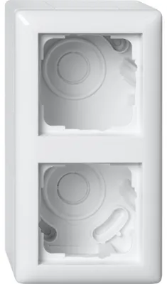 Immagine prodotto di Scatola da incasso Gira, doppia, con cornice, Standard 55, bianco puro, lucido, 1 pz.