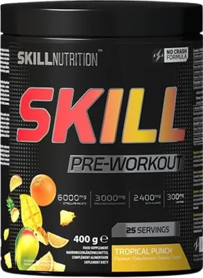 Obrázok produktu pre Skill Nutrition | Skill Pre-Workout | No Crash Formula Green apple