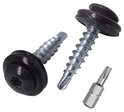 Produktbild von Metallschrauben 4,8 x 28 mm - Selbstbohrende Torx-Schraubenköpfe - Schwarz