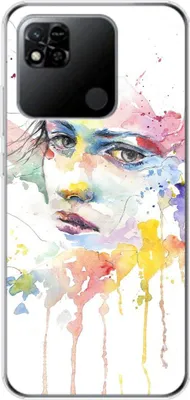 Produktbild von König Design Hülle kompatibel mit Xiaomi Redmi 10A Kunststoff Soft Handyhülle - Handy Case Frauengesicht