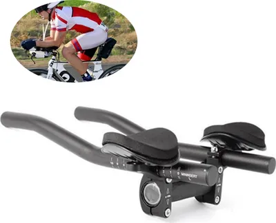 Immagine prodotto di Manubrio TT, in lega di alluminio, 34 cm, manubrio aerodinamico per il ciclismo da triathlon, adatto a bici da strada