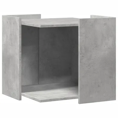 Image de vidaXL Bac à litière gris béton 53x53x51 cm Bois composite