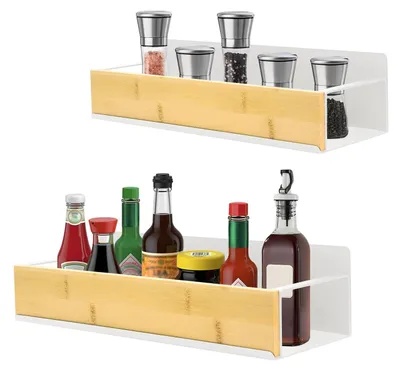 Obrázek produktu pro Solidchoice - Magnetické držáky na koření do lednice - 2 kusy - bílé