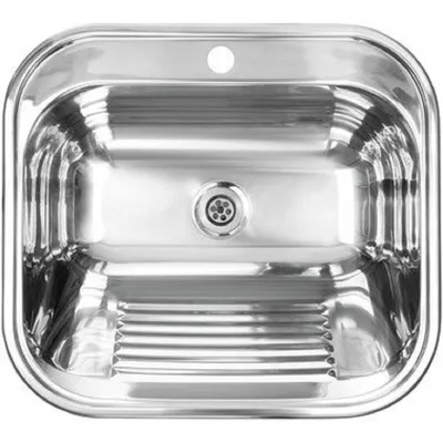 Produktbild von Stahlspüle, für Hauswirtschaftsräume, mit SiphonWandspüle mit Haken