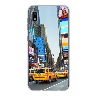 Produktbild von MuchoWow® Handyhülle Schutzhülle Hülle für Samsung Galaxy A10 New York - Taxi - Gelb Silikon Softcase Handy Hülle - Schutzhülle