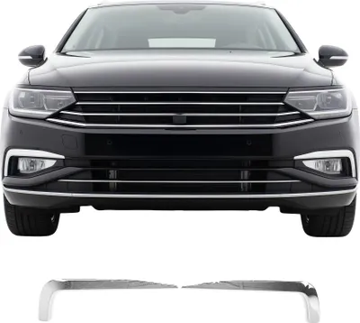 Image de Baguettes phare antibrouillard pour VW Passat B8 2019-2021 en acier inox chrome