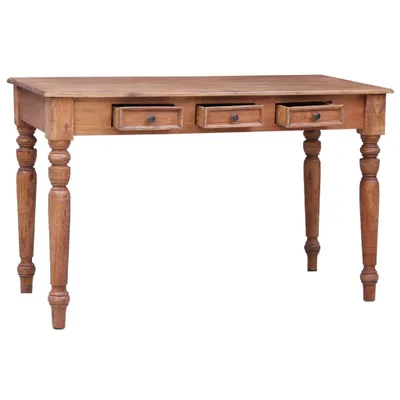 Zdjęcie produktu dla Maison Exclusive - Biurko z szufladami, wymiary 117x57x75 cm, wykonane z litego, odzyskanego drewna