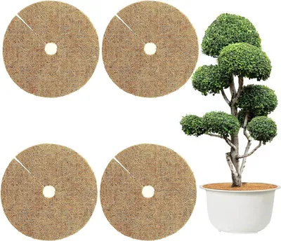 Produktbild von 4 Stück 30cm Kokosmatten, Kokosfasermatte, Kokos Pflanzenschutz, Winterschutz Kokos, Kokosscheibe Für Pflanzen, Nachhaltig Pflanzenschutz Frostschutz Kälteschutz Schutz vor Nässe und Frost