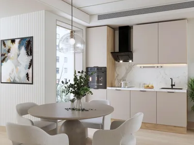 Produktbild von Küchenzeile 240 cm Livaro – KU-S23 – Beige / Sonoma Eiche Ohne Arbeitsplatte & Elektrogeräte Einbauküche Küchenblock