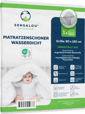 Produktbild von Sensalou Matratzenschoner Wasserdicht - Nässeschutz Matratzenauflage - 60 x 120 cm