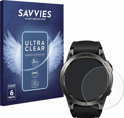 Produktbild von 6x Für Zeblaze Stratos 3 Schutzfolie Savvies Displayschutz Display Schutz Folie Klar Transparent
