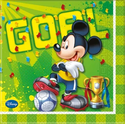 Produktbild von Micky Maus Fussball 20 Servietten