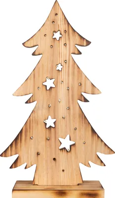 Produktbild von Näve Leuchten LED Holz-/Dekoleuchte "TANNENBAUM" H:47cm natur LED Holz-/Dekoleuchte "TANNENBAUM" H:47cm natur LED Holz-/Dekoleuchte "TANNENBAUM" H:47cm natur, Deko im Landhaus Stil, aus Holz in natur, 28,5 x 11 x 47 cm, mit Diode – für den Außenbereich – Batteriebetrieb – Timerfunktion – Schiebeschalter