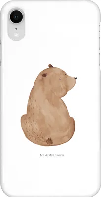 Produktbild von Mr. & Mrs. Panda Iphone XR Handyhülle Bär Schulterblick - Weiß - Geschenk, Weltansicht, Selbstachtung, Motivation, Weisheit, Premium Kunststoff, Teddy, Bären, Handy Case