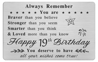 Immagine prodotto di Biglietto di auguri per il 19° compleanno