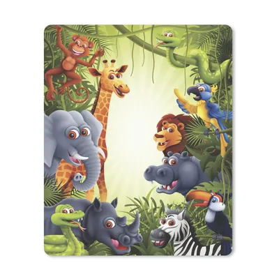 Produktbild von MuchoWow® Mauspad Mousepad Dschungel - Jungen - Mädchen - Baby - Elefant - Löwe - Giraffe 19x23 cm - Mousepads - Maus Mat - Pad - Mausunterlage - Mauspads - Spielen