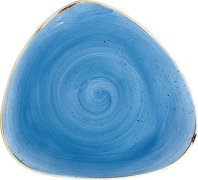 Image de Assiette triangulaire Churchill Stonecast, bleuet, 311 mm, (6 pièces)