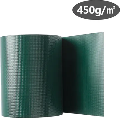 Produktbild von Clanmacy Sichtschutzstreifen PVC Doppelstabmatten Zaun Windschutz 35m x 19 cm Grün