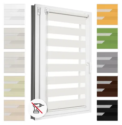 Obrázok produktu pre Estika Dvojitá roleta Klemmfix - 135 x 150 cm - Mliečna - Duo roleta bez vŕtania