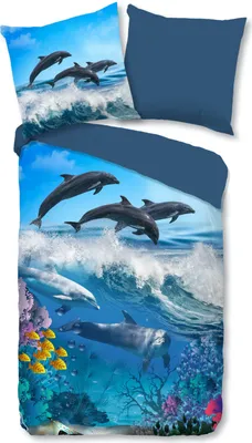 Produktbild von ESPiCO Bettwäsche Trendy Bedding Delfine multi Renforcé 135 cm x 200 cm