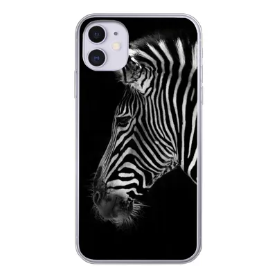 Produktbild von MuchoWow® Handyhülle Schutzhülle Hülle für iPhone 11 Zebra - Wilde Tiere - Schwarz Silikon Softcase Handy Hülle - Handytasche