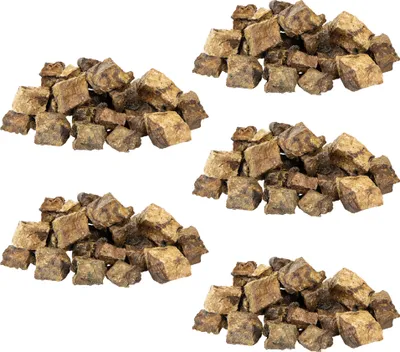 Produktbild von 5 x 200g Schecker Hundesnack - Ziegen Lungenwürfel