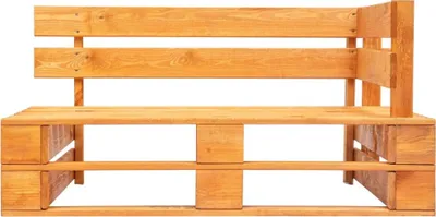 Immagine prodotto di Panca angolare per esterni in legno di pallet marrone miele