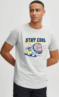 Produktbild von Indicode IDDaniel Herren T-Shirt Kurzarm Shirt mit Print Rundhals-Ausschnitt Frontprint hochwertige Baumwoll-Qualität