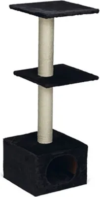 Produktbild von Karlie Smaragd Kratzbaum - Plüsch/Sisal - Schwarz - 35x35x103 cm