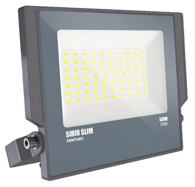 Obrázek produktu pro LED reflektor CENTURY SIRIO SLIM 50 W, 6000 K, 110° úhel vyzařování, 178 × 200 × 28 mm, IP66, IK08