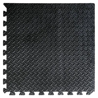 Produktbild von GYMMY Anti-Vibrationsmatte für Waschmaschinen, rutschfeste Matte, stoß- und geräuschdämpfend, aus EVA-Schaumstoff, 60 x 60 cm, Schwarz